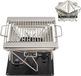 Merkloos Opvouwbare Camping Barbecue - Draagbare Grill Vuurplaats - Buiten Koken - Verbeterde Luchtstroom - 21x18x17 cm - Zilver