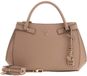 GUESS Serenova Girlfriend Satchel Pale Mocha Lichtbruin Handtas