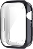 By Qubix Qubix Siliconen case (volledig beschermd) 41mm - Space Grey - Geschikt voor Apple Watch Series 7/8/9 (41 mm)