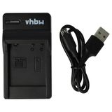 vhbw chargeur USB-C compatible avec Panasonic Lumix DMC-FH3A, DMC-FH22R, DMC-FH22S, DMC-FH3 appareil photo/caméscope - station de charge + câble USB-C avec indicateur de charge