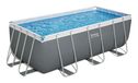 Bestway Power Steel Rechthoekig Zwembad 4.12m x 2.01m x 1.22m Grijs/Blauw