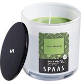 Spaas Geurkaars in glas met aluminium deksel, ± 56 uur - Heart Warmings - peer & vijg