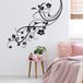 Sticker mural branche florale noir