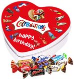 Celebrations Mars Celebrations geschenkdoos hartje "Happy Birthday!" - chocolademix - Twix, Bounty, Mars, Snickers, Maltesers, Galaxy & MilkyWay - verjaardagscadeau - 120g