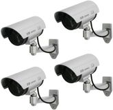 Maclean Dummy camera met knipperende LED IR1100 S IR voor buiten, zilver, 4 stuks