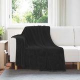 vidaXL - Dekentjes - 6 st - Zwart - 150 x 200 cm - 4.68 kg - Fleece