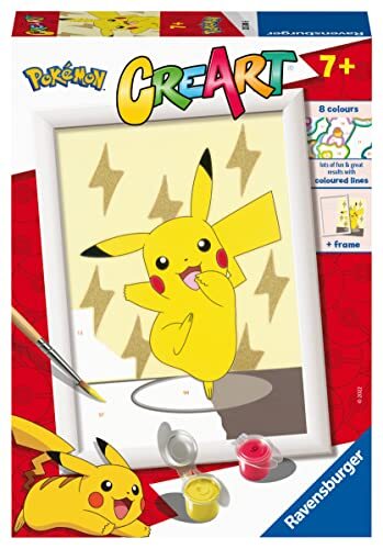 Ravensburger 20241 CreArt Pokemon-nummers voor kinderen-schilderkunst en knutselkits voor leeftijd 7 jaar