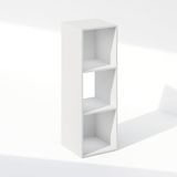 Furinno Pelli Kubieke opbergkast, boekenkast, boekenplank, 3-kubus, wit