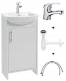 Deftrans Frigo - Lavabo - 45 cm - Robinet Chrome - Siphon