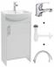 Deftrans Frigo - Lavabo - 45 cm - Robinet Chrome - Siphon