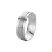 Lucardi Heren Ring mat/glans - Ring - Staal - Zilverkleurig