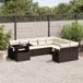 Maison Exclusive - Ensemble de meubles de jardin 10 pièces avec canapé et coussins, marron, en polyrotin