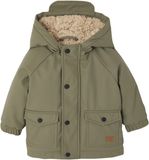 Vertbaudet Baby Regenjas met Capuchon en Sherpa Voering - Maat 104 - Olijf