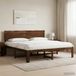 vidaXL Tweepersoonsbed met hoofdbord ROSTOCK Donkerbruin 200 x 200 cm
