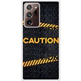 Samsung Bedrukt siliconen hoesje compatibel met Galaxy Note 20 Ultra Caution