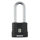 BRINKS Home Security 677-44052: 44mm commercieel gelamineerd staal, weerbestendig, 2-3/8\" beugel XT Plus-serie boor