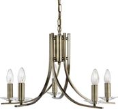 Zitmaxx Wonen Searchlight Ascona Kroonluchter 5-lichts Brons