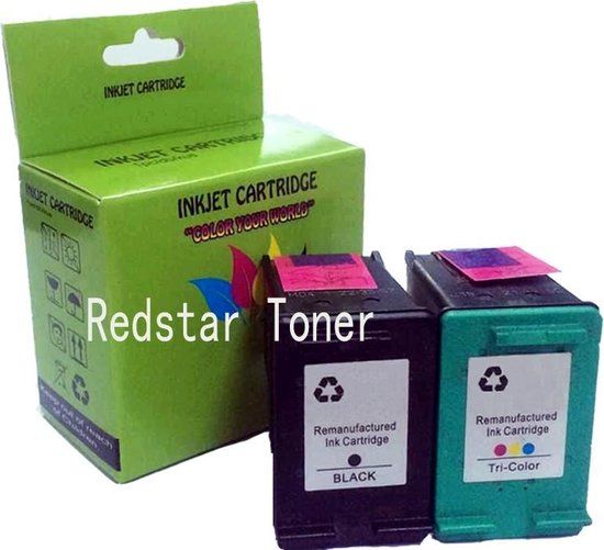 Merkloos HP 2 Pack Compatible HP CC654EE/CC657EE(HP901XL B/901XL C) BK*1/C*1 Inktcartridges