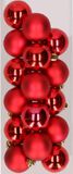Kaemingk B.V. 16x pièces boules de Noël en plastique rouge 4 cm