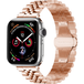 Strap-it Apple Watch Bracelet acier Jubilee Apple Watch Ultra (or rose)