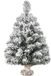 HOMCOM Kerstboom Kunststof, Polyester 32L x 32B x 60H cm Groen+Wit