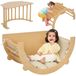 Klimrek indoor - Montessori klimboog 3-in-1 - Bois naturel - 90 x 52 x 50 cm - 1,5 à 4 ans