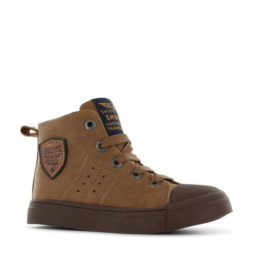 Shoesme leren veterboots bruin
