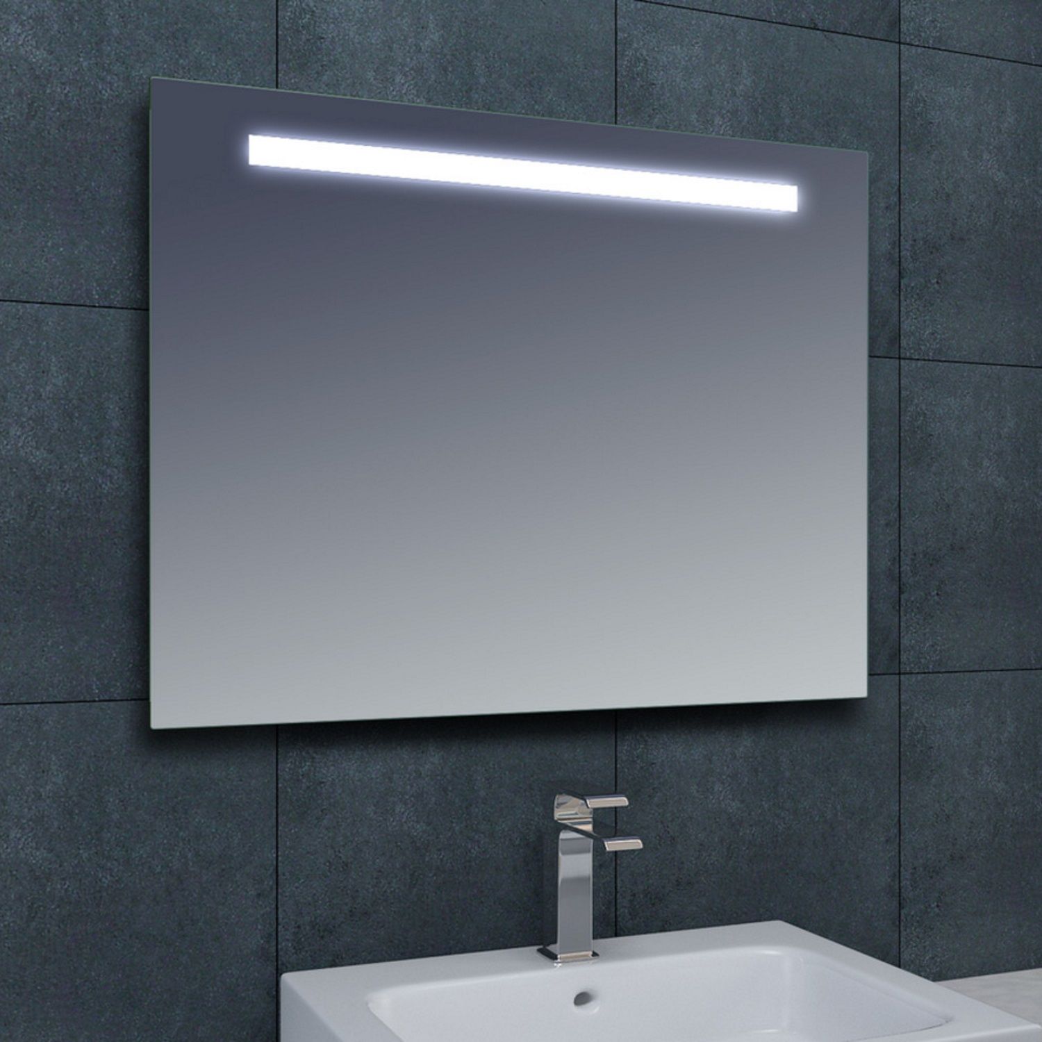 Wiesbaden Tigris Badkamerspiegel - 80x80cm - LED - Vierkant