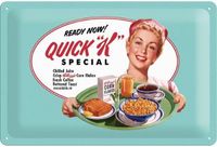 Nostalgic Art Merchandising Kellogg's Quick "K" special Metalen wandbord in reliëf 20 x 30 cm