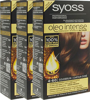 Syoss Oleo Intense 4-60 Goud Bruin Voordeelverpakking