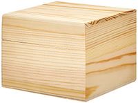 GLOREX Houten kist, naturel, 10,5 x 10,5 x 8 cm