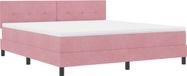 vidaXL Boxspringbed met hoofdeinde Roze 180 x 200 cm Fluweel