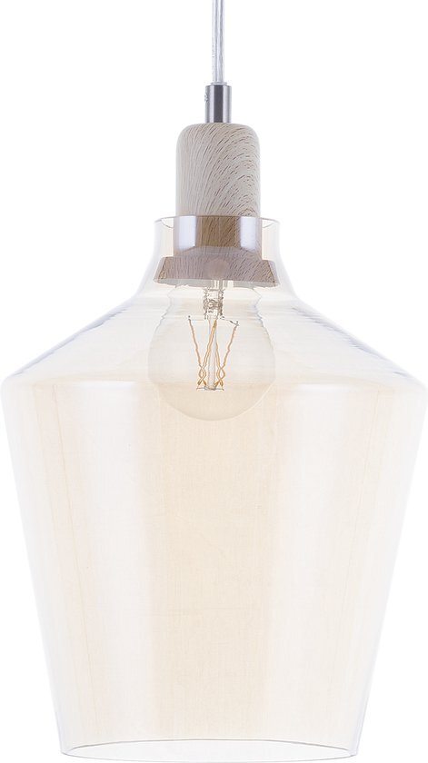 Beliani santon hanglamp glas 20 x 20 cm