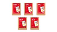 APLI 20899 Klembord van hardhout, A4, met metalen klem, 5 stuks