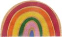 Relaxdays Kokosdoormat, Halfrond, Regenboog, Antislip, Weerbestendig, Binnen & Buiten, 80x50 cm
