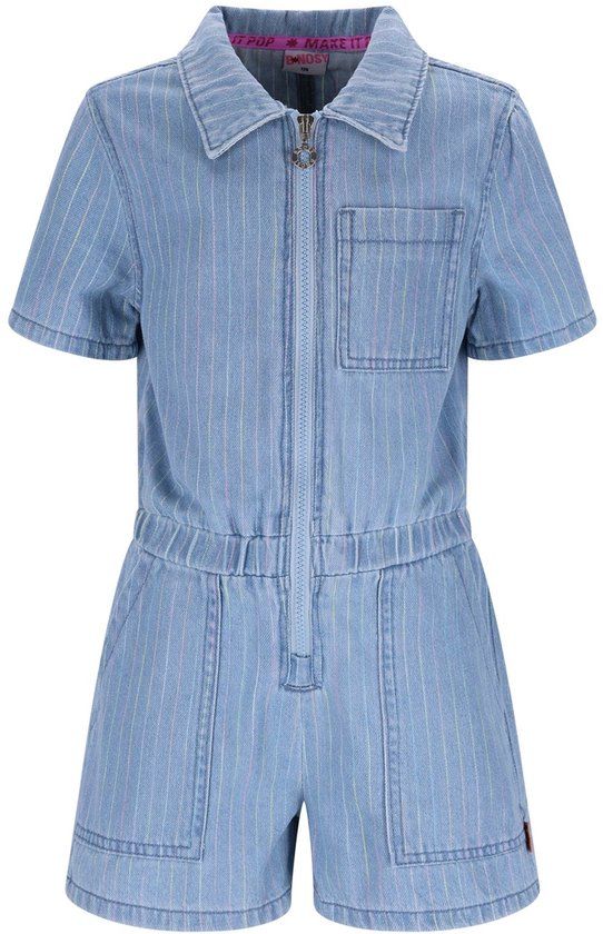 B.Nosy Rainbow Denim Playsuit Pya - Maat 146