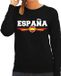 Bellatio Decorations Shoppartners Bv Spanje / Espana landen sweater met Spaanse vlag zwart dames - landen trui / kleding - EK / WK / Olympische spelen outfit XL
