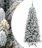 vidaXL Kunstkerstboom Wit 210 cm PVC en plastic en staal en PE