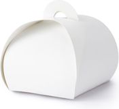 PartyDeco cadeaudoosje Bonbon Wit - Bruiloft bedankje - 10x - wit - 6 x 6 cm