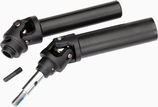 Traxxas 6851A Aandrijfas (voor) - Zwart/Roestvrijstaal - Staal - 1 jaar garantie