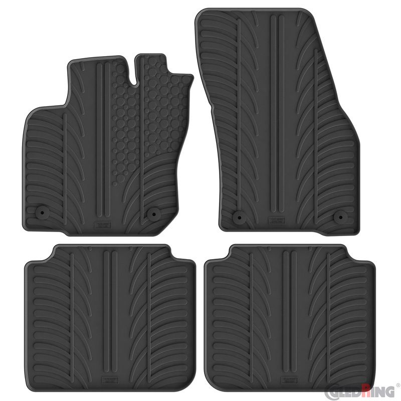 Gledring Rubbermatten compatibel met Volkswagen Tayron (R41) 2024- (T profiel 4-delig + montageclips)