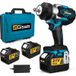 Gisam Clé à chocs sur batterie 1/2 pouce, sans balais, 18V, 2800 Nm, avec 2 batteries, chargeur et mallette, compatible avec les batteries Makita 18V