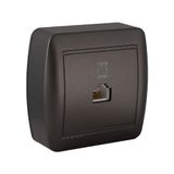 Solera Telefoon- en ADSL-stopcontact, wandmontage, grafiet, RJ45
