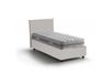 Lit simple en simili cuir blanc 80x190 cm