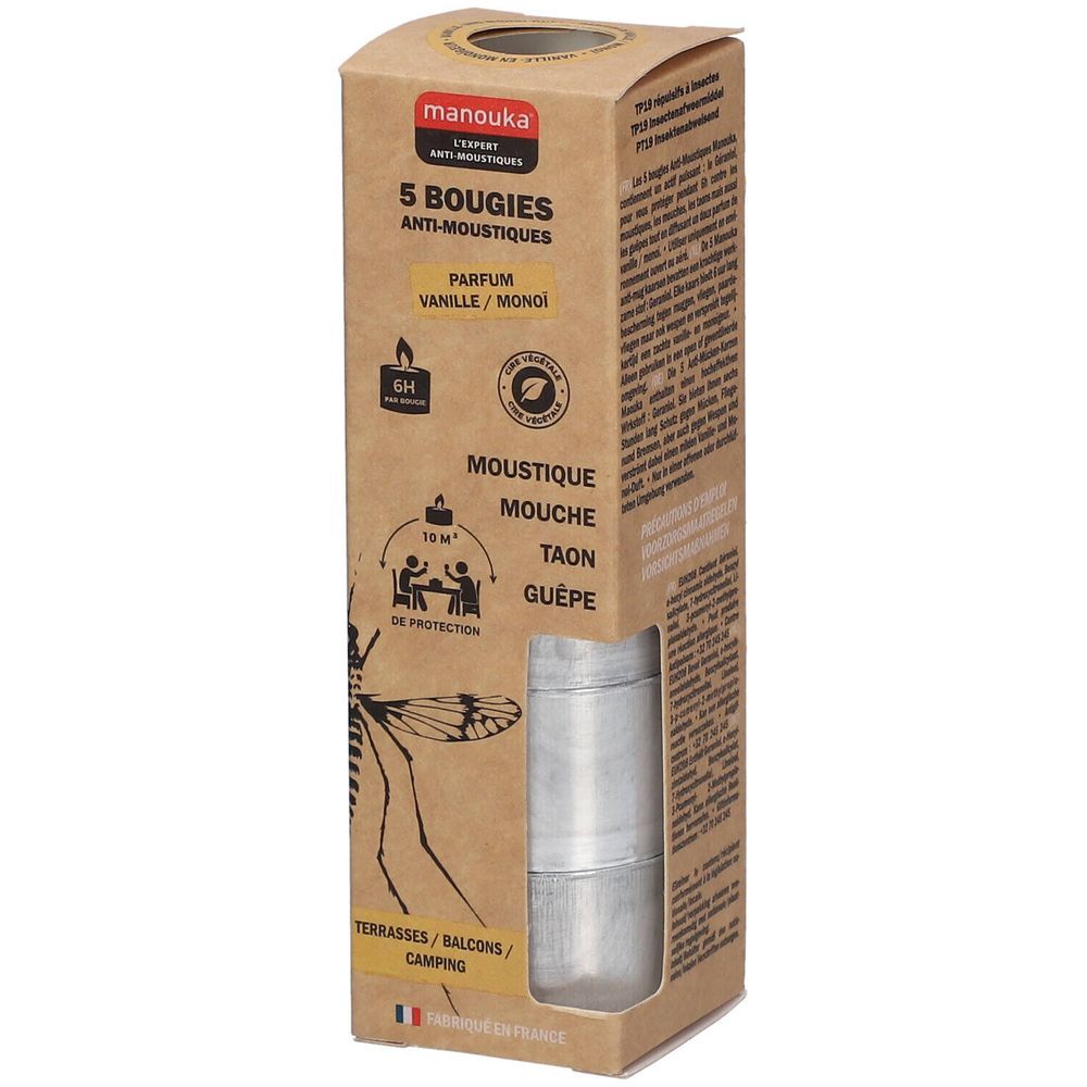 Manouka® Anti-Muggen Kaarsen - 5 stuks