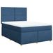 VidaXL Boxspringbed met matras, blauw, 160x200 cm, gestoffeerd