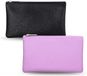 Bol 2 Pack Portefeuille à fermeture éclair en cuir véritable - Petite pochette - Porte-monnaie - Sac à monnaie - Pochette à fermeture éclair pour hommes femmes - Portefeuille en cuir pour femmes - Pochette portefeuille en cuir PU - Noir - Violet