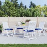 vidaXL - Palletkussens - 4 st - 50x50x7 cm oxford stof blauw