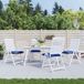 vidaXL - Palletkussens - 4 st - 50x50x7 cm oxford stof blauw