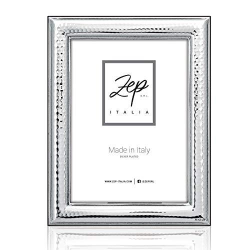 Zep S.r.l Zep Recanati tafelframe van zilveren plaat, 13 x 18, horizontaal/verticaal, vervaardigd in Italië